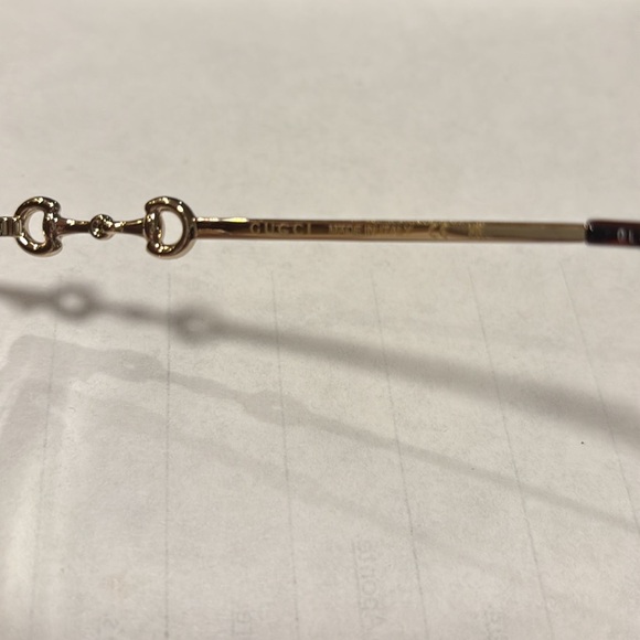 Gucci GG008792 002 Gold Square Frame Brown Lens Sunglasses for Women  BNIB - Picture 5 of 14